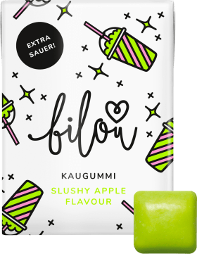 bilou Kaugummi, slushy apple flavour (10 Stück), 24 g