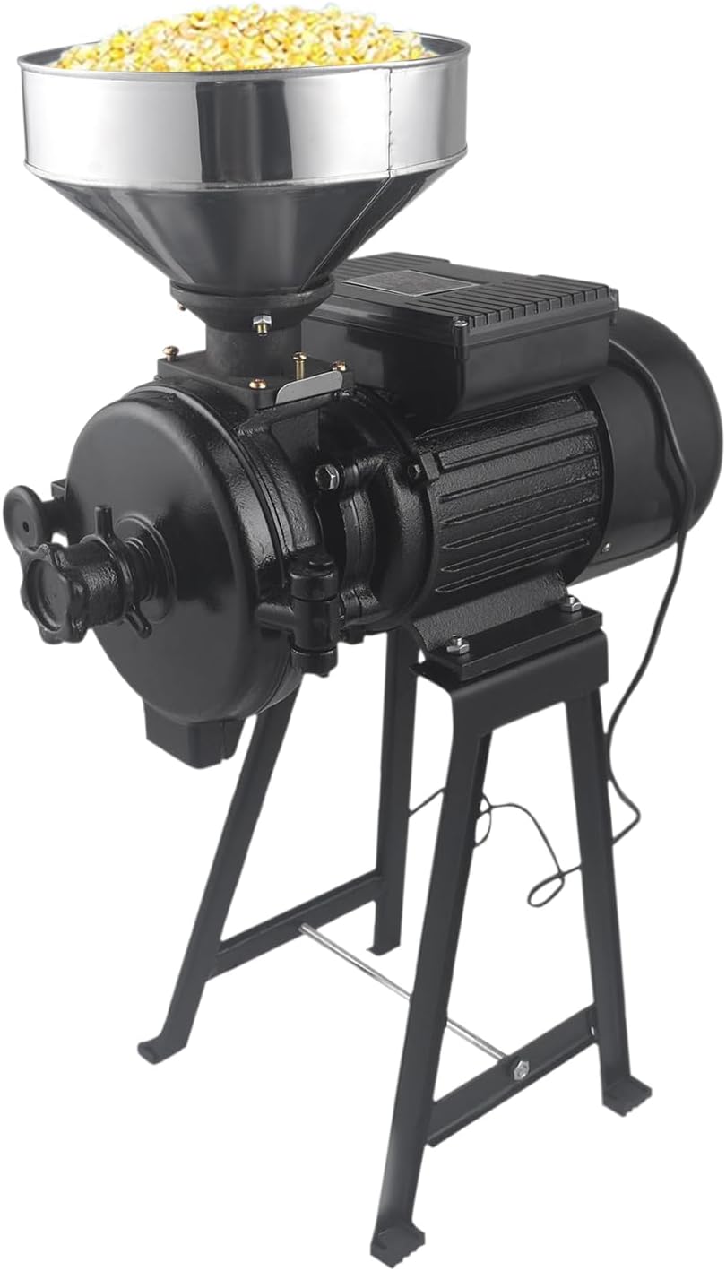 PINYELIN Electric Grain Mill, Electric Grain Mill Machine, Electric Grinder, Powder Machine, Electric Feed Mill, Wet Dry Cereal, House Mill