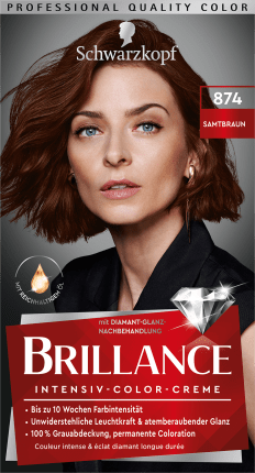 Schwarzkopf Brillance Hair color Velvet brown 874, 1 pc