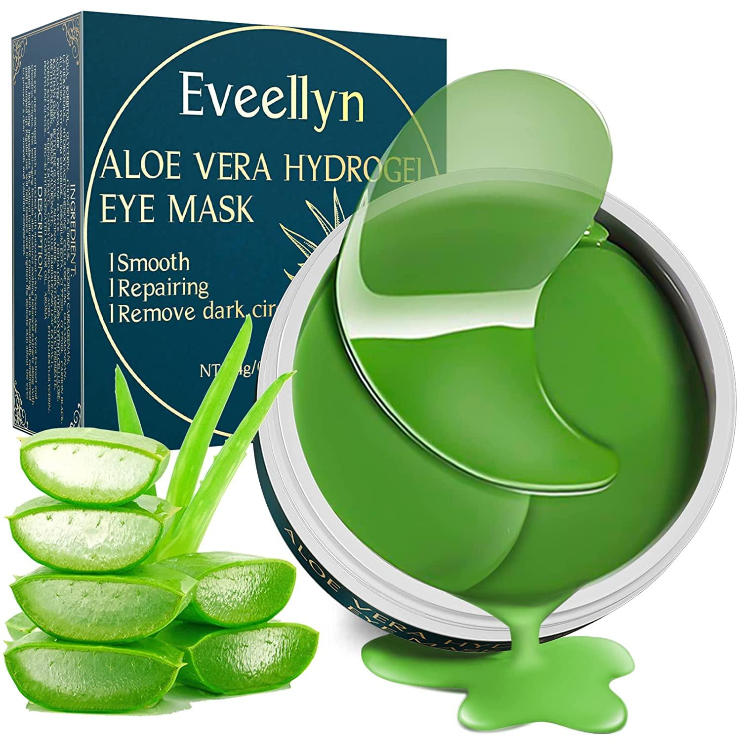 Eveellyn 60 pieces eye pads, anti-ageing eye pads, moisturising eye mask, eye mask against dark circles, hydrogel eye pad mask removal wrinkles dark circles and puffiness