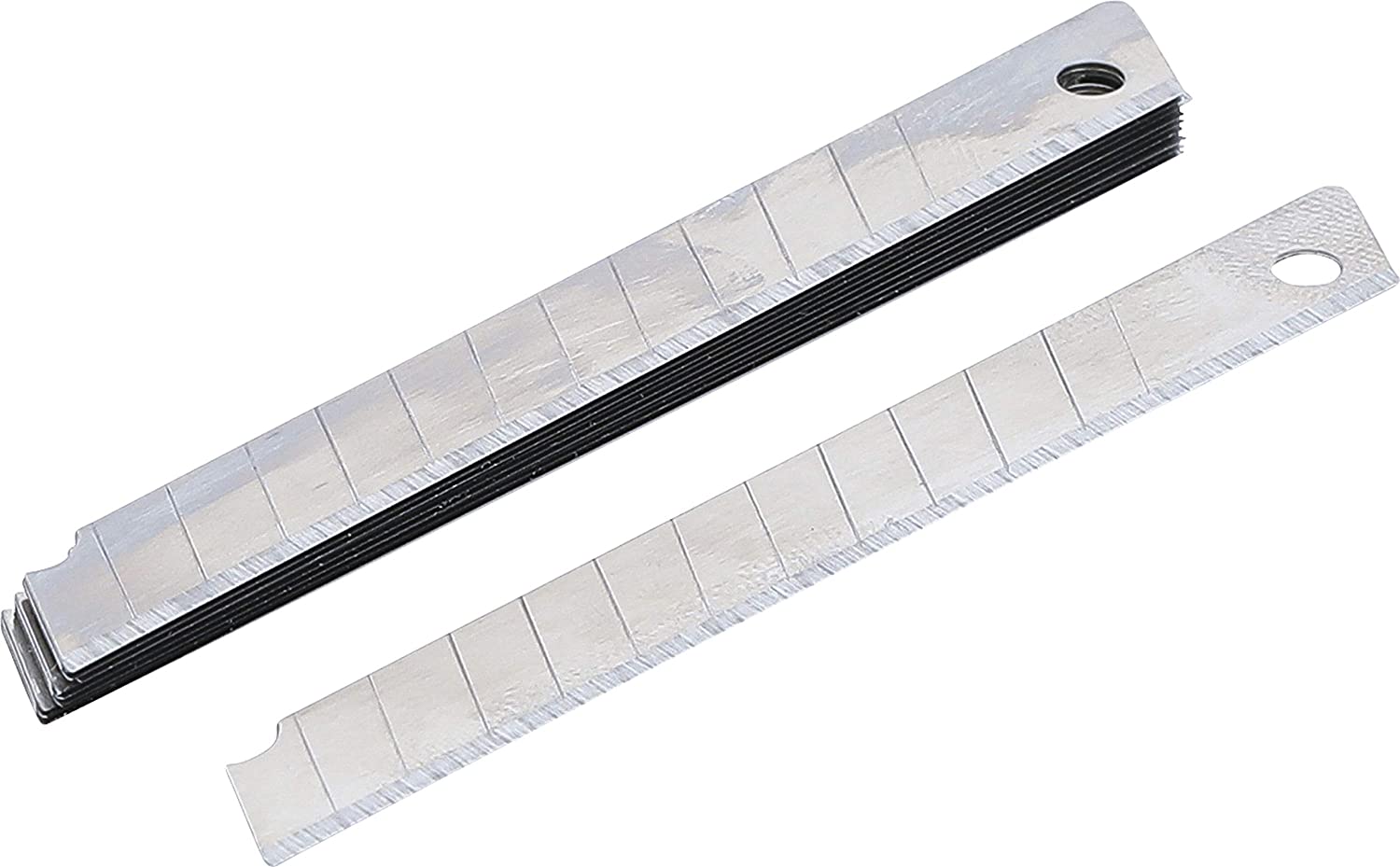 BGS 7973 Replacement Blade Set 10 Pieces 9 mm for Cutter, Carpet Knife, Replacement Blades, Knife Blades, Snap Off Blades