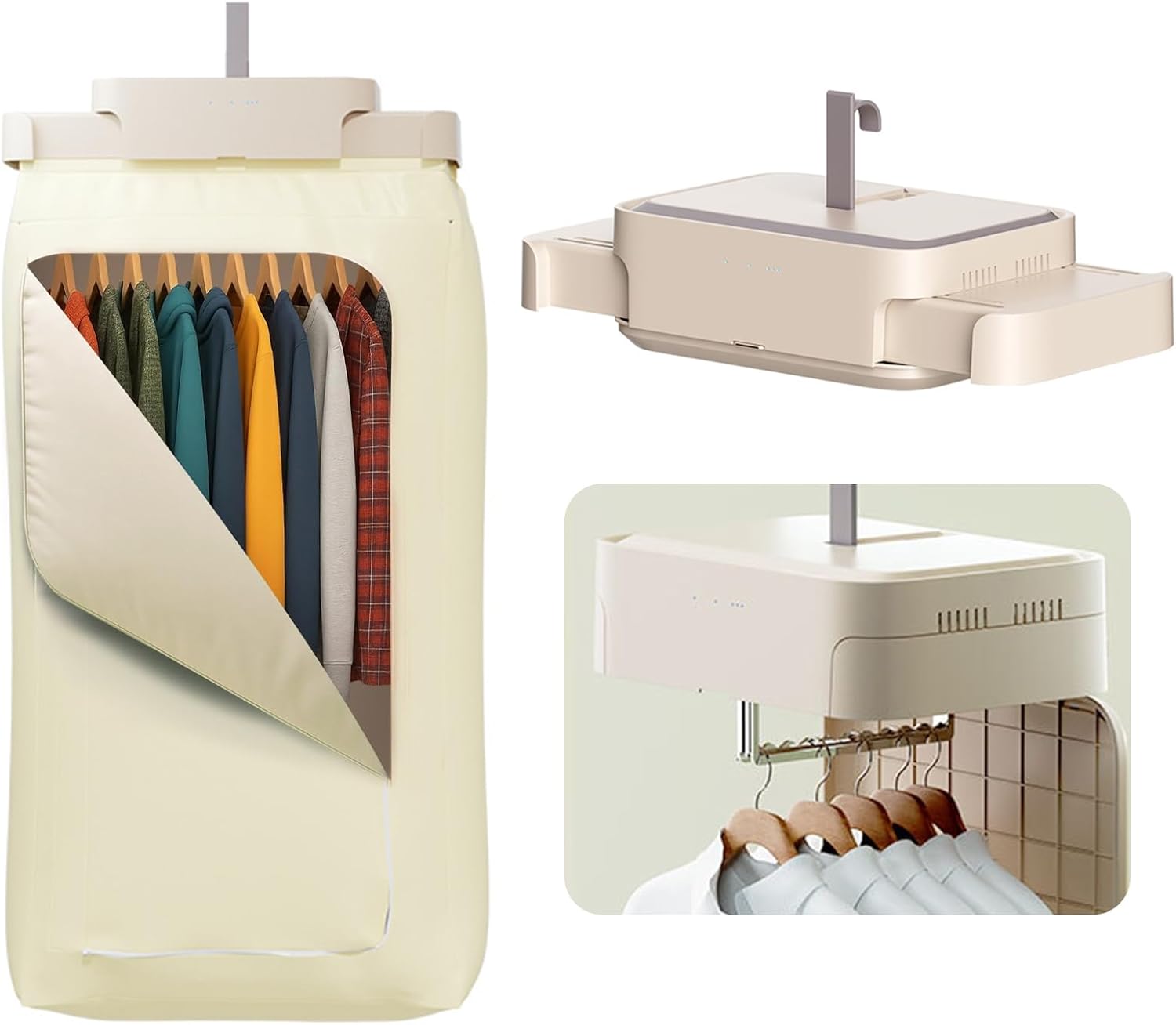 Mini Dryer with Timer, Extendable Dryer Small with Remote Control and UV Sterilization Function, Small Tumble Dryer for Travel, Apartments and Dormitories