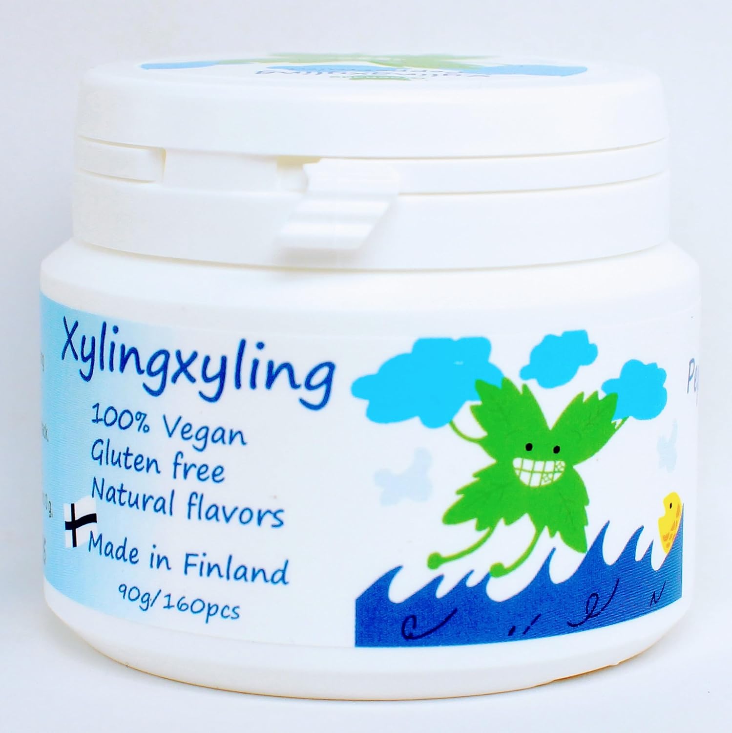 Greenalle Store Xylingxyling - Finnish Xylitol Pastilles - 100% Vegan, Sugar Free, Gluten Free, with Natural Flavors for Daily Freshness, 90g/160 Pieces x 4 Packs (Peppermint) 90g