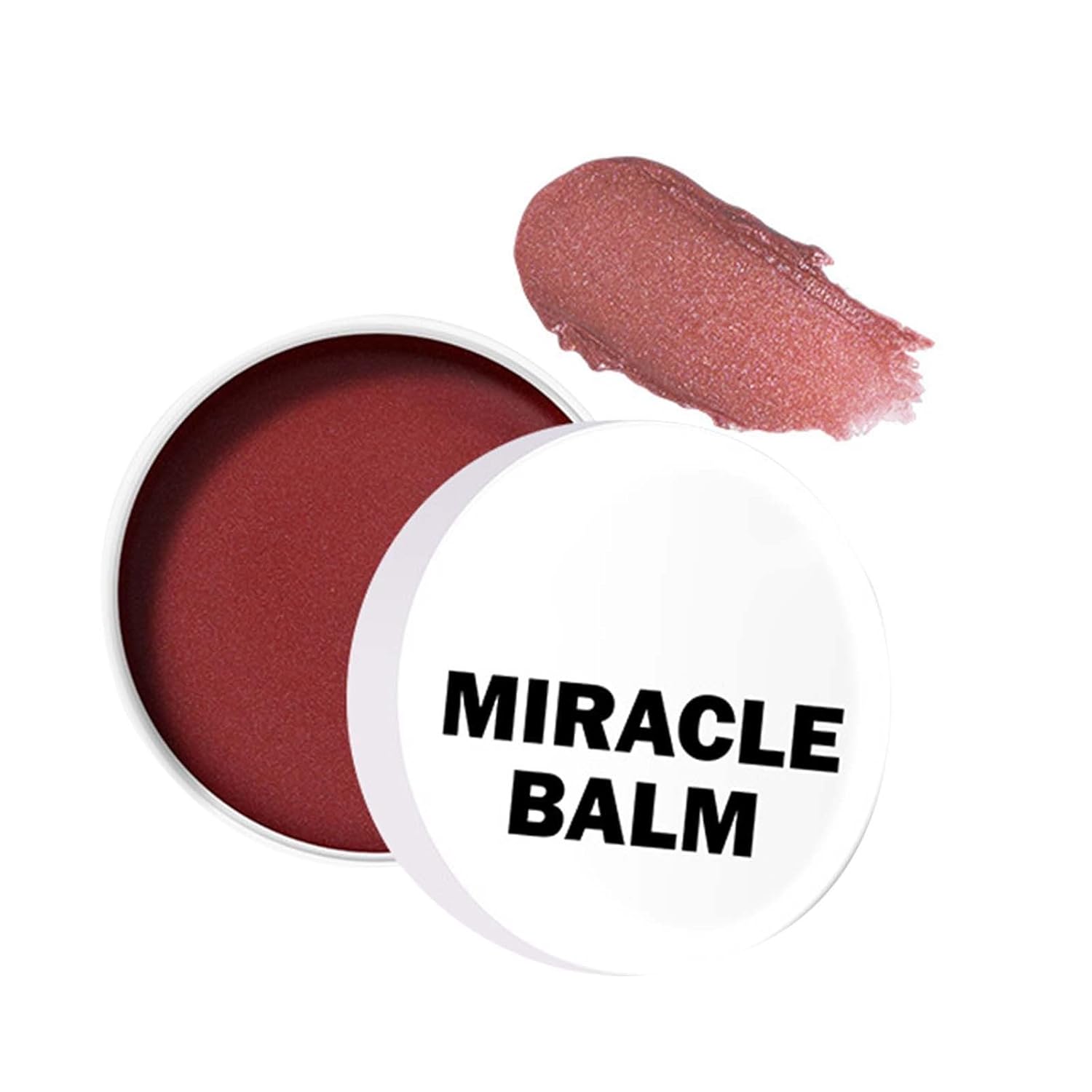 Generic Miracle Balm Compact Powder, Light Compact Powder with Powder Puff for a Matte, Even Complexion, Color Naturelle (02# Rose, 1 x 52 g)