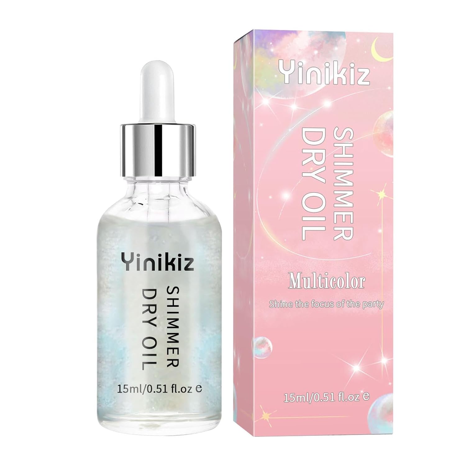 Generic Strahlendes, schimmerndes Körperöl | Highlighter für das Gesicht trocken 15 ml, schimmerndes Körperöl, aufhellendes Make-up für volle Abdeckung für eine perfekte Haut und U