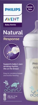 Philips Avent baby bottle Natural Response white, from the 3rd month, 330 ml, 1 pc