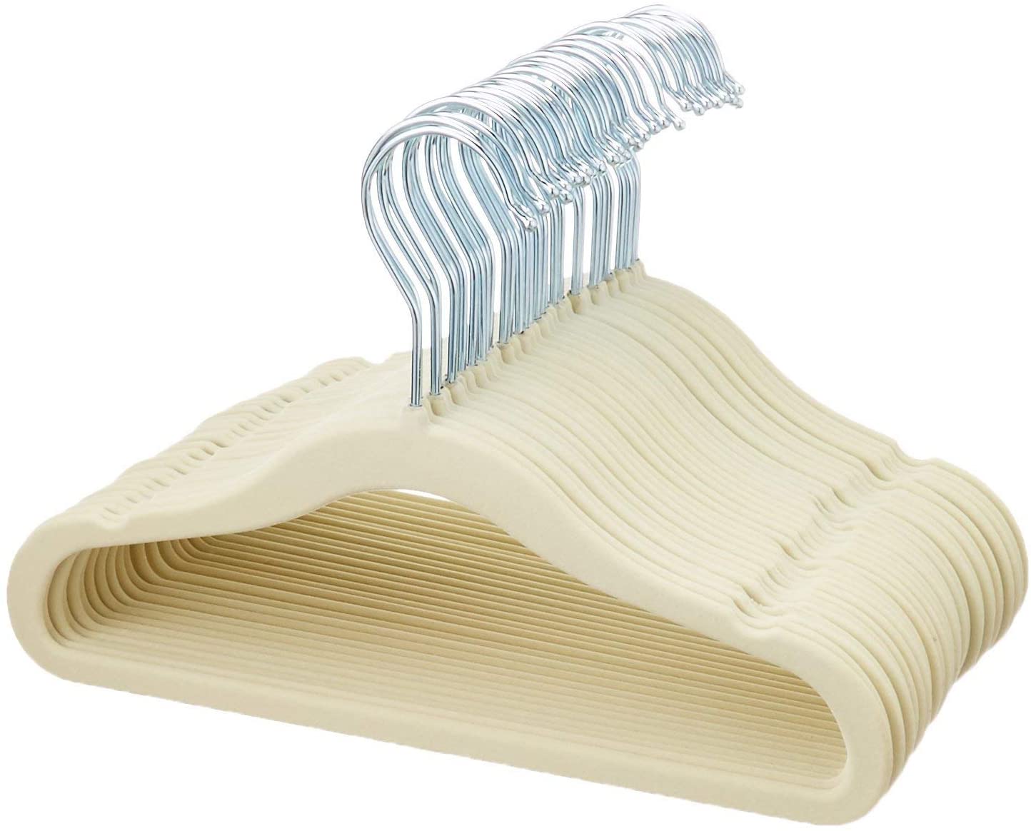 AmazonBasics Amazon Basics Kids Velvet Coat Hangers (Pack of 30) - Beige