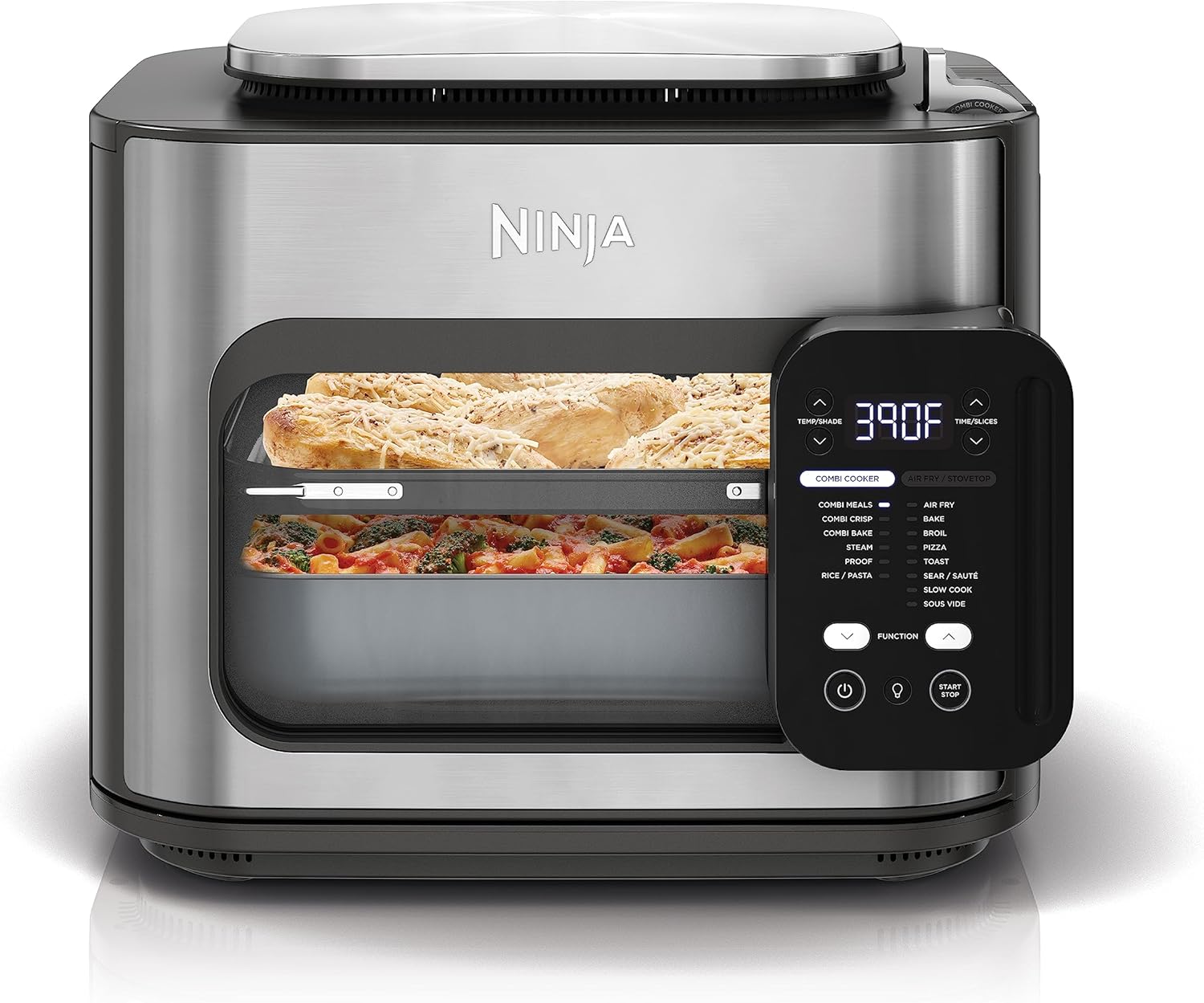Ninja Combi All-in-One Multicooker, Oven, & Air Fryer, Complete Meals in 15 Minutes, 14-in-1 Functions, Combination Cooker + Air Fry, Baking, Roasting, Slow Cook and More, 3 Accessories