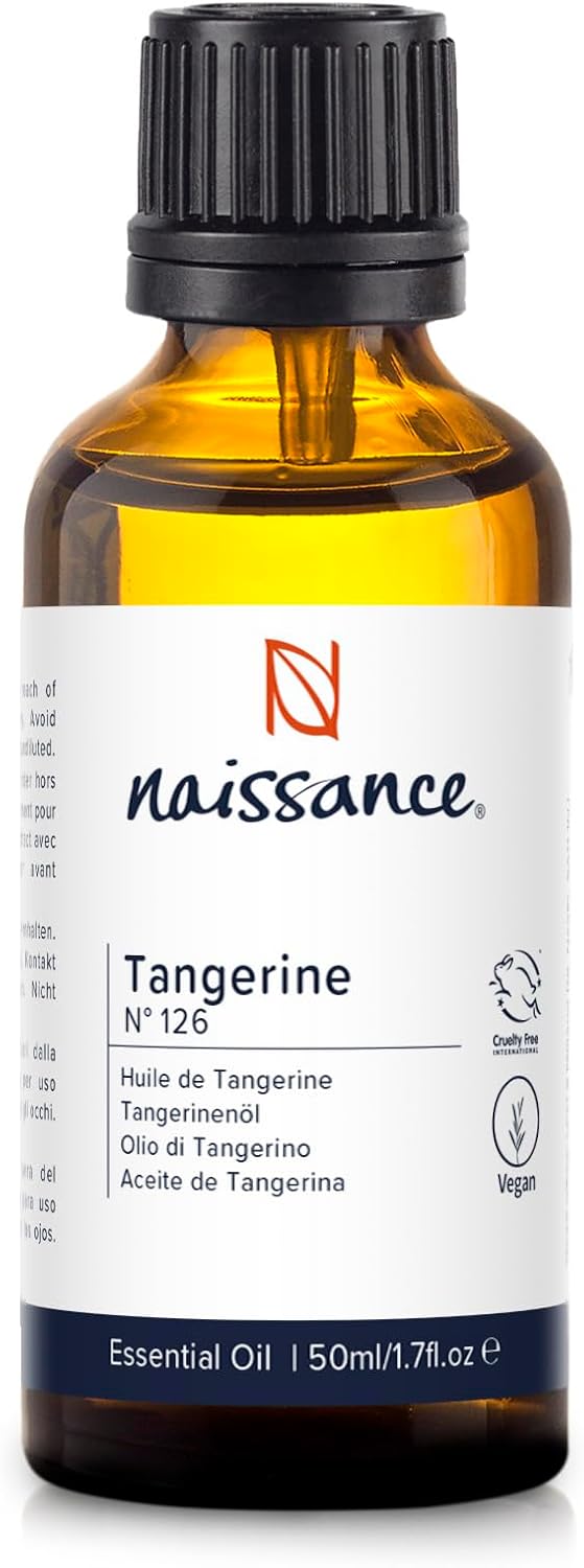 Naissance Tangerine Oil (Mandarin Oil) (No. 126), 50 ml, Natural Pure Mandarin Essential Oil, for Natural Cosmetics, Aromatherapy, Diffuser, Oil Burner, Fragrance Oil for Aroma Diffuser