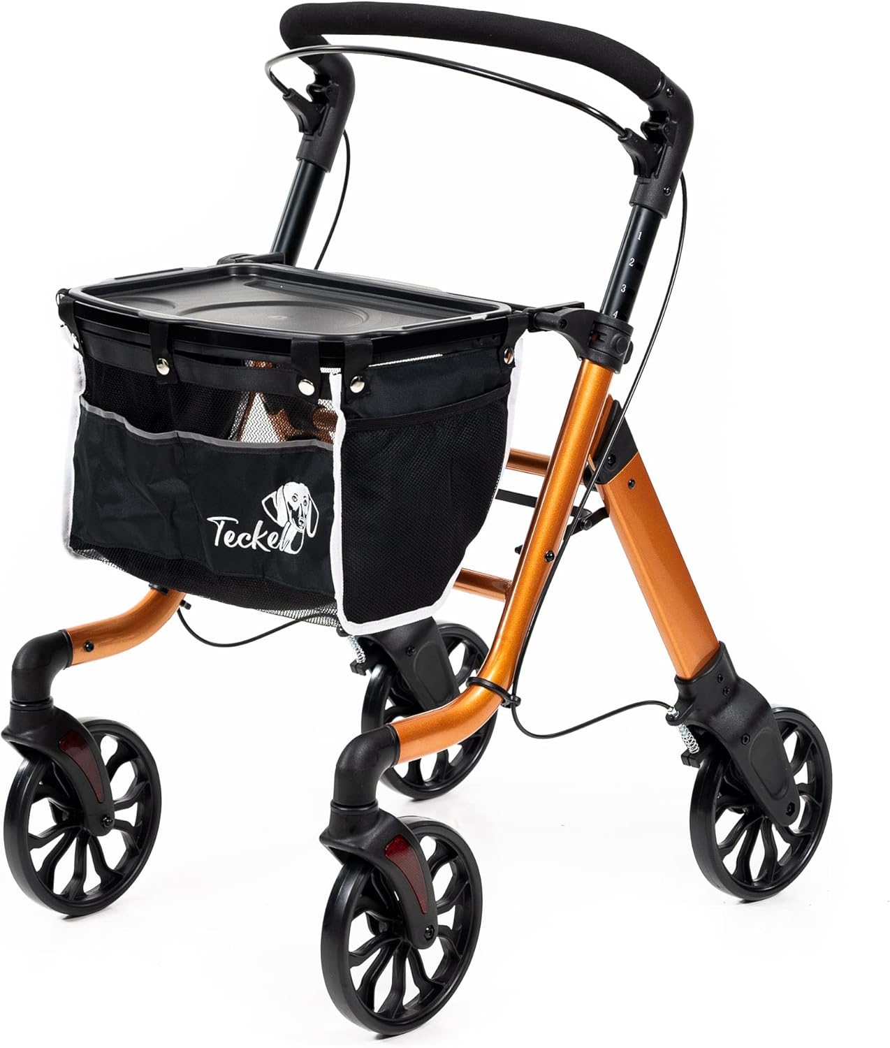 REHASHOP Teckel Indoor Living Room Rollator (Copper)