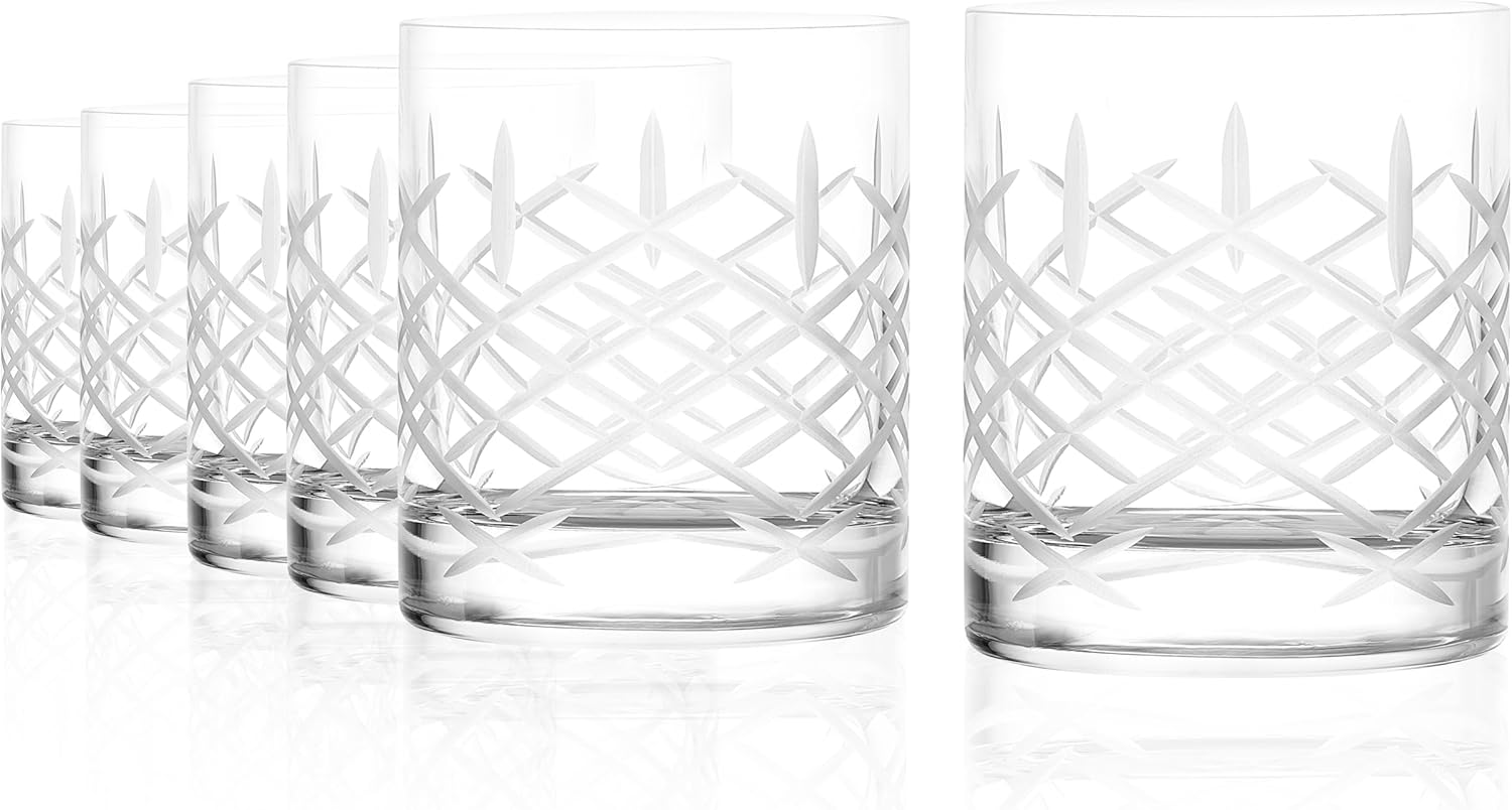 Stölzle Lausitz Whiskey Glasses New York Bar Club Set of 6 320 ml - High Quality Whiskey Tumbler in Timeless Design - Whiskey Glasses Made of Lead-Free Crystal Glass - Dishwasher & Shockproof, Made in