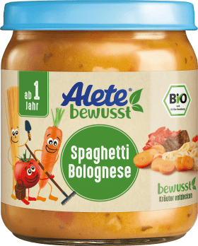 Alete bewusst Menu Spaghetti Bolgnese from 1 year, 250 g