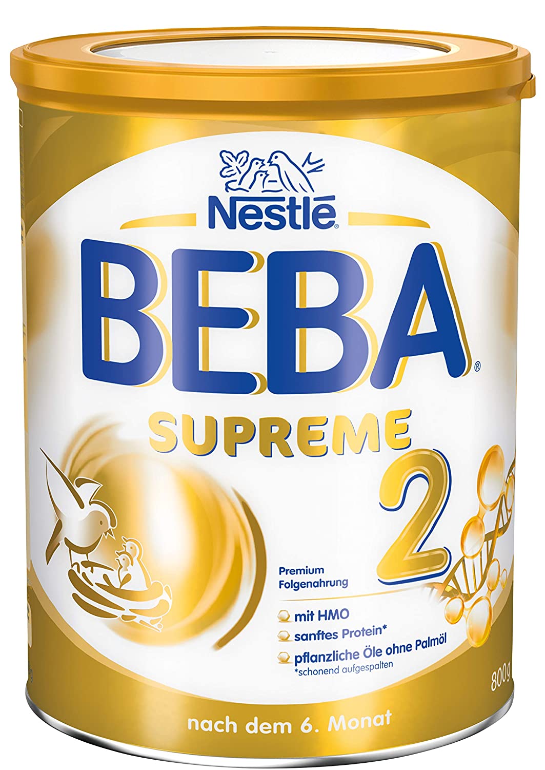 BEBA SUPREME 2 Folgenahrung: nach dem 6. Monat, Pulver, im Anschluss an das Stillen, 1er Pack (1 x 800g)