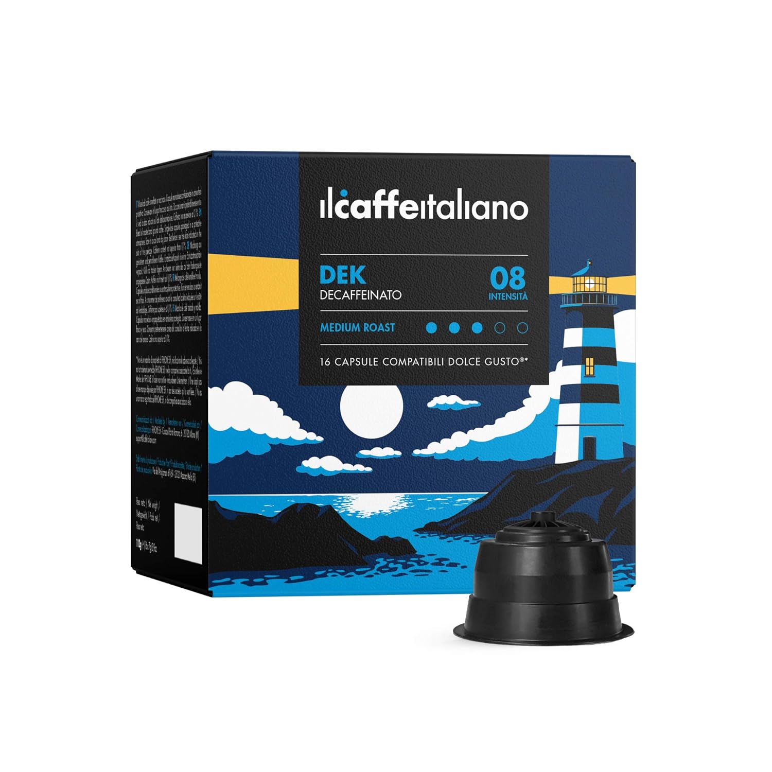 Il Caffè Italiano Coffee Capsules Compatible Dolce Gusto Decaffeinated 96 Pieces Compatible Dolce Gusto Coffee Capsules Strong and Decisive Taste Compatible Nescafe Dolce Gusto Capsules Frhome
