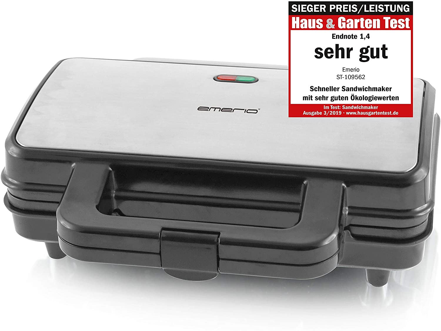 Emerio St-109562, Xxl Sandwich Toaster Suitable For All Toast Sizes, Stainl