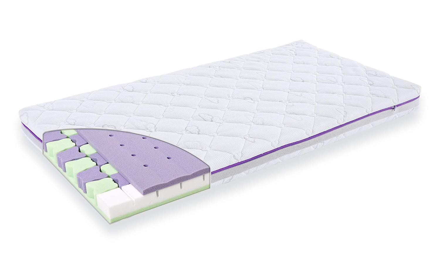 Traeumeland Träumeland Butterfly Cot Mattress, Multi-Colour, 70 x 140 cm