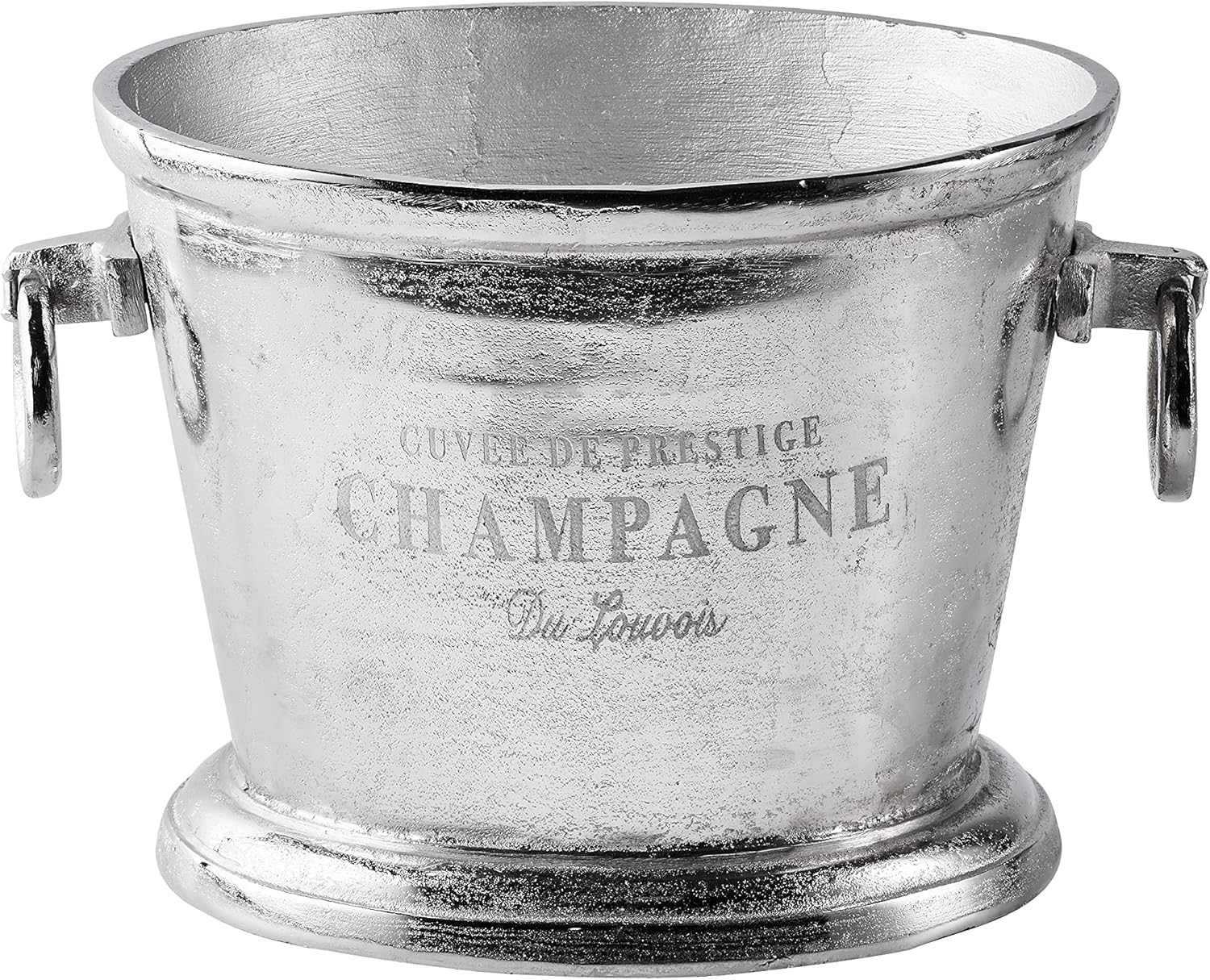 MichaelNoll Champagne Cooler, Wine Cooler, Champagne Cooler, Drinks Cooler, Metal Bottle Cooler, Aluminium, Silver, Party Cooler for Sparkling Wine, Wine and Champagne, XXL 38 cm