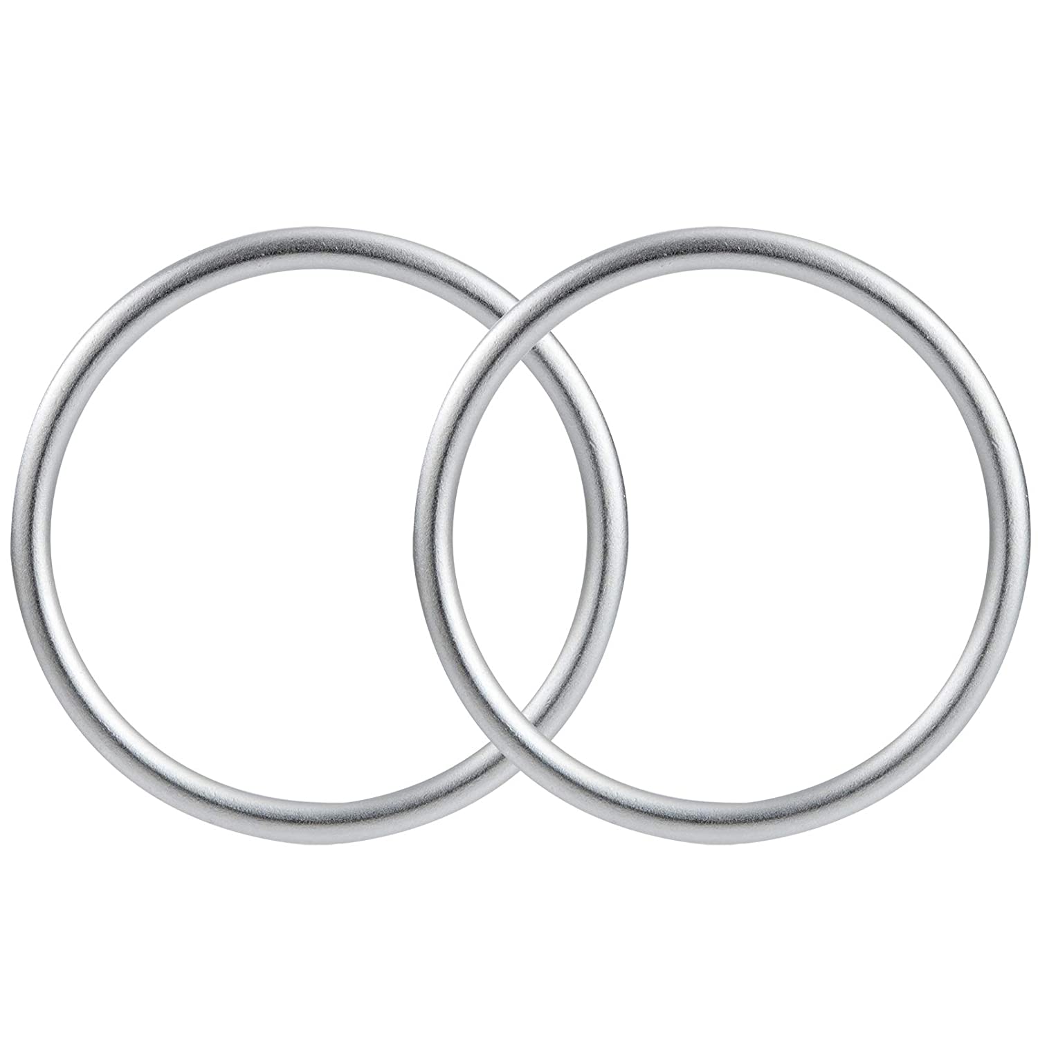 MengH-SHOP Baby Sling Rings Carrier Rings Portable Aluminium Ring for Toddlers Newborns Children Carrier Sling Silver 2 Pieces