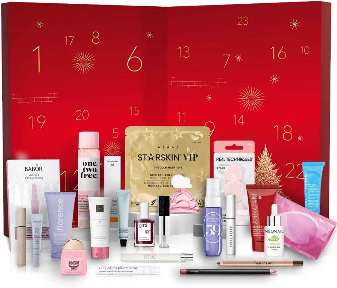 Jung DOUGLAS Advent Calendar 2024 Beauty Deluxe Edition Women + Girls Cosmetics & Care Advent Calendar, 24 Gifts Value €400, Skincare Woman, Advent Calendar Women