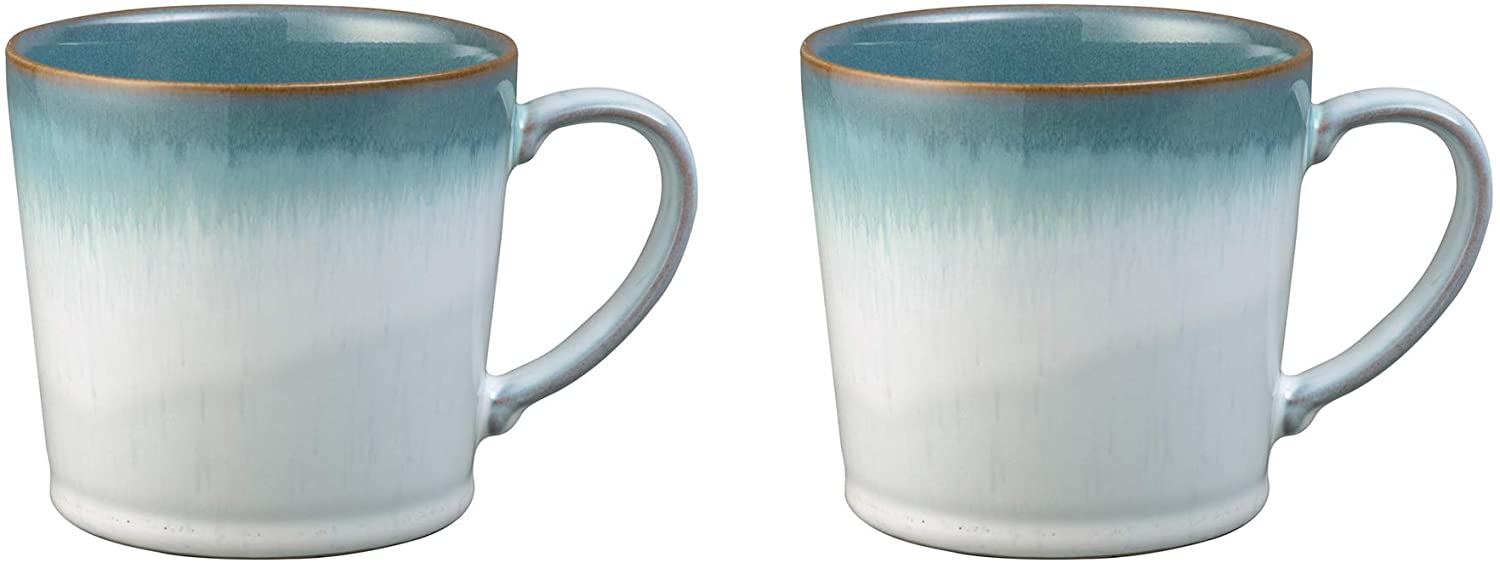 Denby 123048912 Azure Haze Large Stoneware Mug, Azure Blue