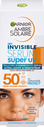 Garnier  Ambre Solaire Sun fluid face invisible Serum super UV, SPF 50+, 30 ml