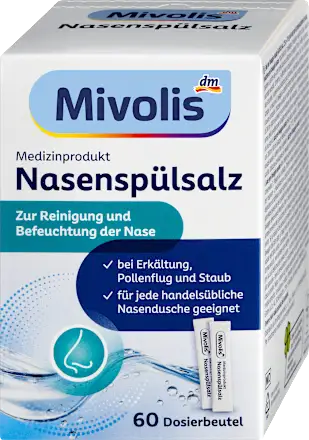 Mivolis Nasal rinse salt, 60 sticks, 135 g