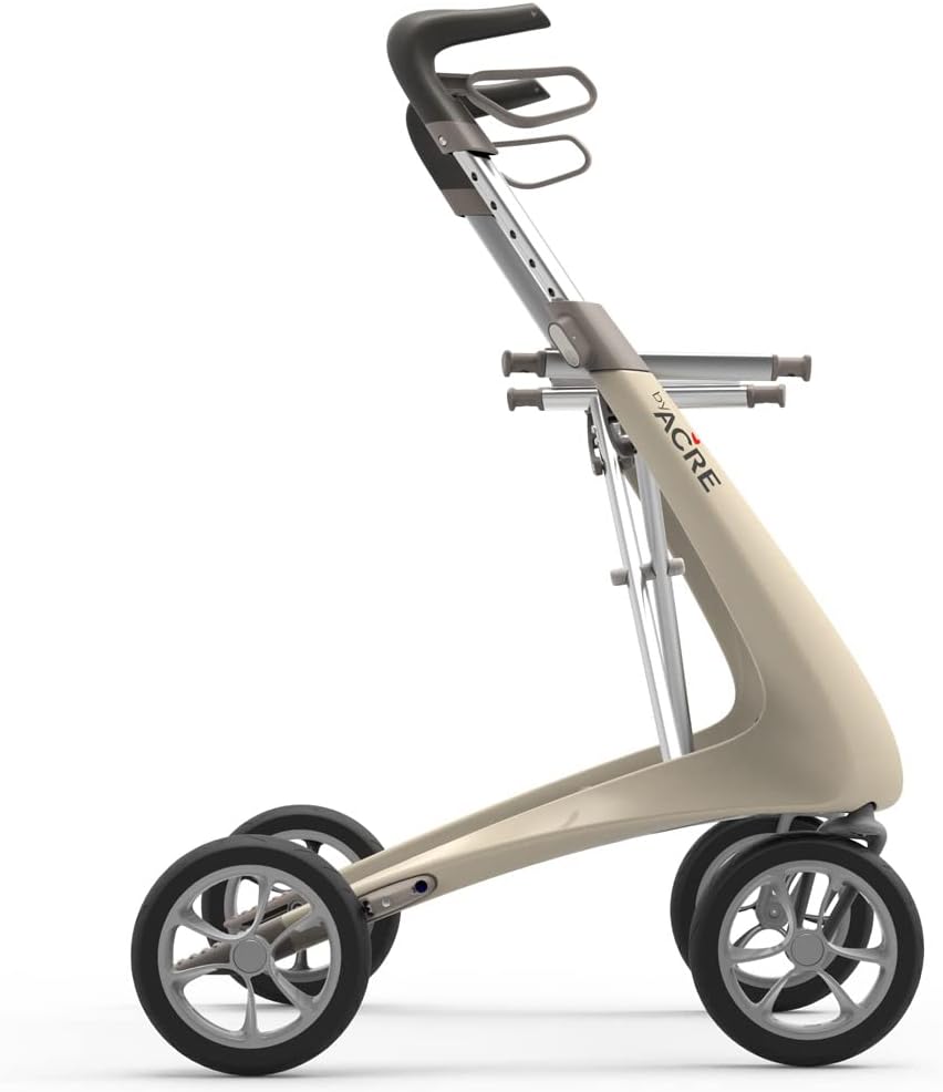 RUSSKA Acre Carbon Ultralight Comfort Lightweight Rollator Pearl White