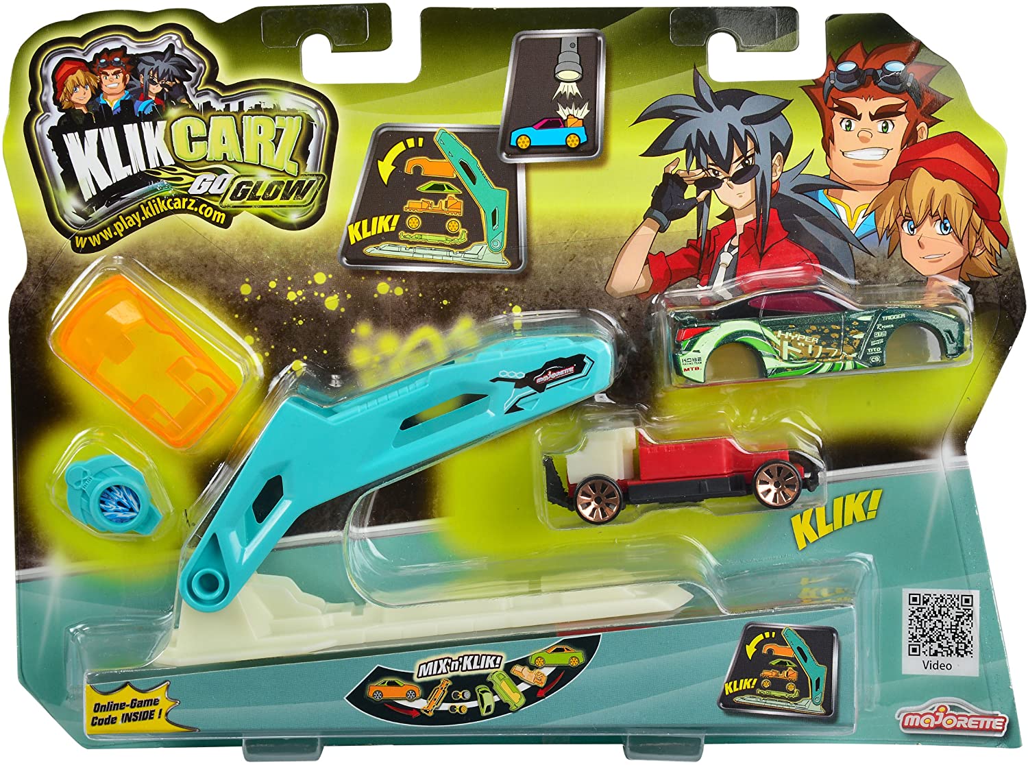Majorette 212050112 Klikcarz Go Glow Click N Mix Starter Pack