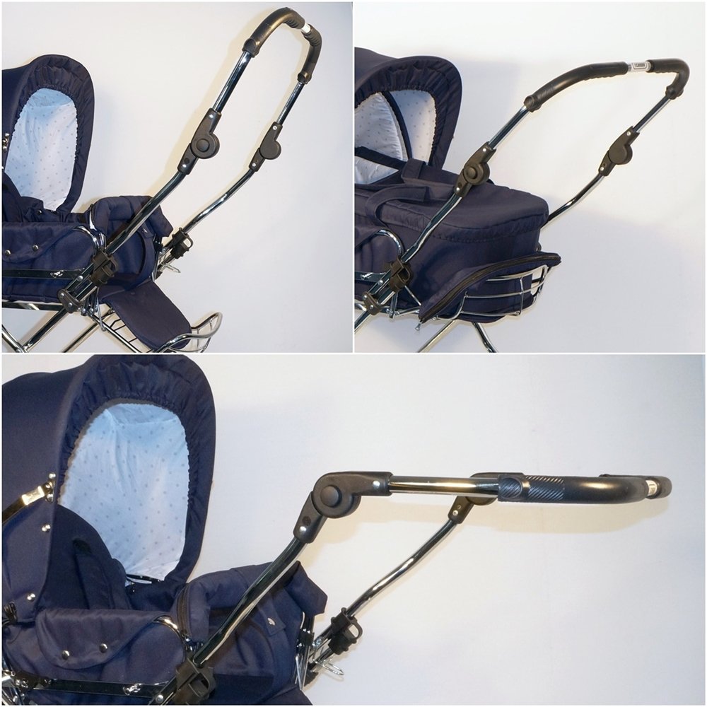 Eichhorn LuxVariant 417LUX-K042-AIR-FTC Combination Pushchair with Automatic Frame and Fixed Carry Bag with Pneumatic Wheel Red
