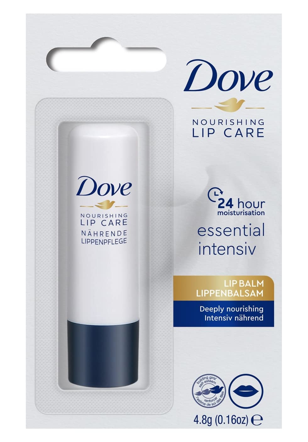 Lip Balm | Dove Nourishing Lipcare 4.8 g | Essential Intensive | Lip Balm