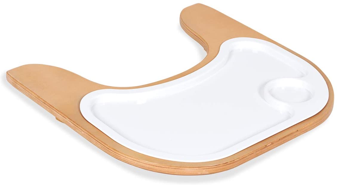 PINOLINO Thilo 158002 Stair Chair Dining Board with Removable ABS Tray for Babies and Children from ½ to 3 Years Solid Wood Transparent