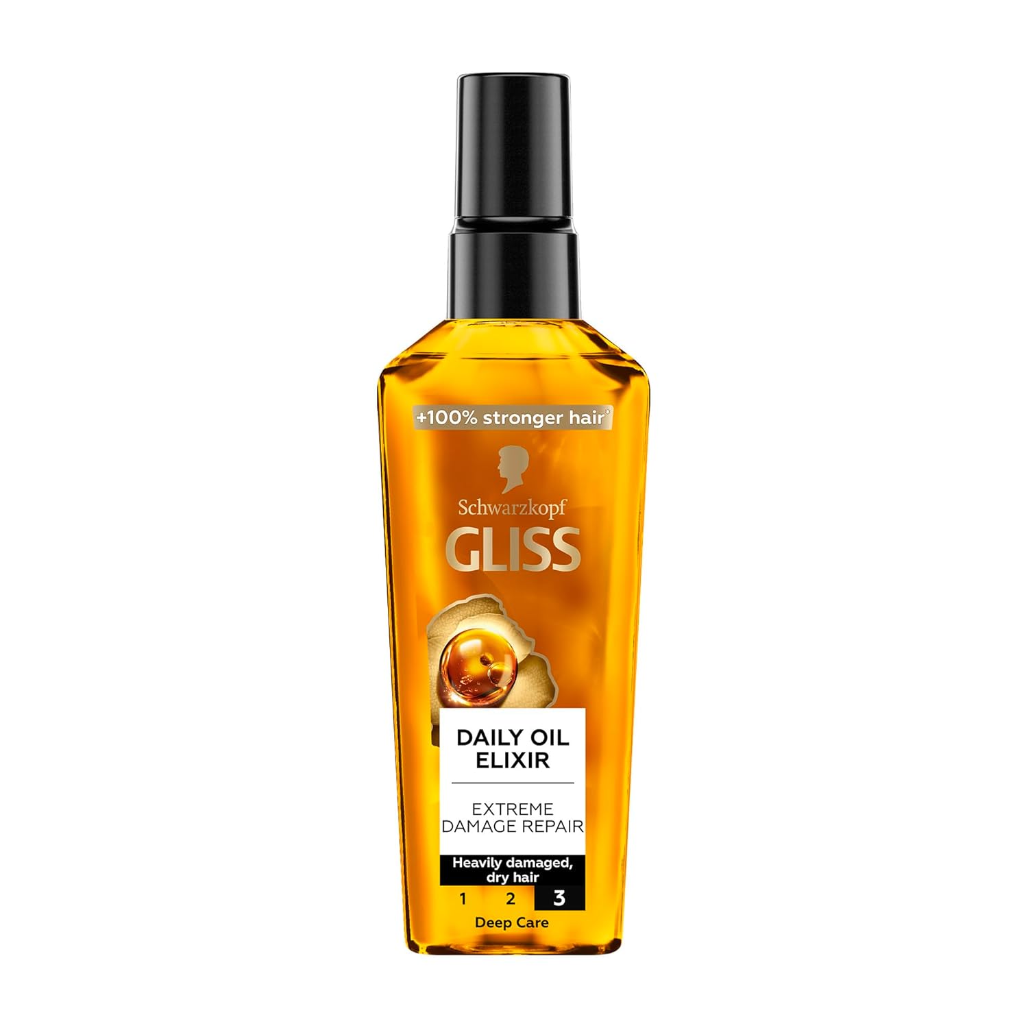 Schwarzkopf Gliss Daily Oil Eliksir for Daily Use with Argan Oil and Vitamin E 75 ml