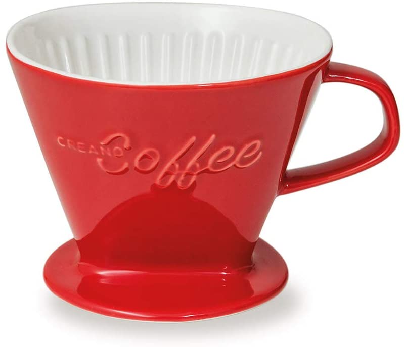 Creano Porcelain Coffee Filter Size 4, red
