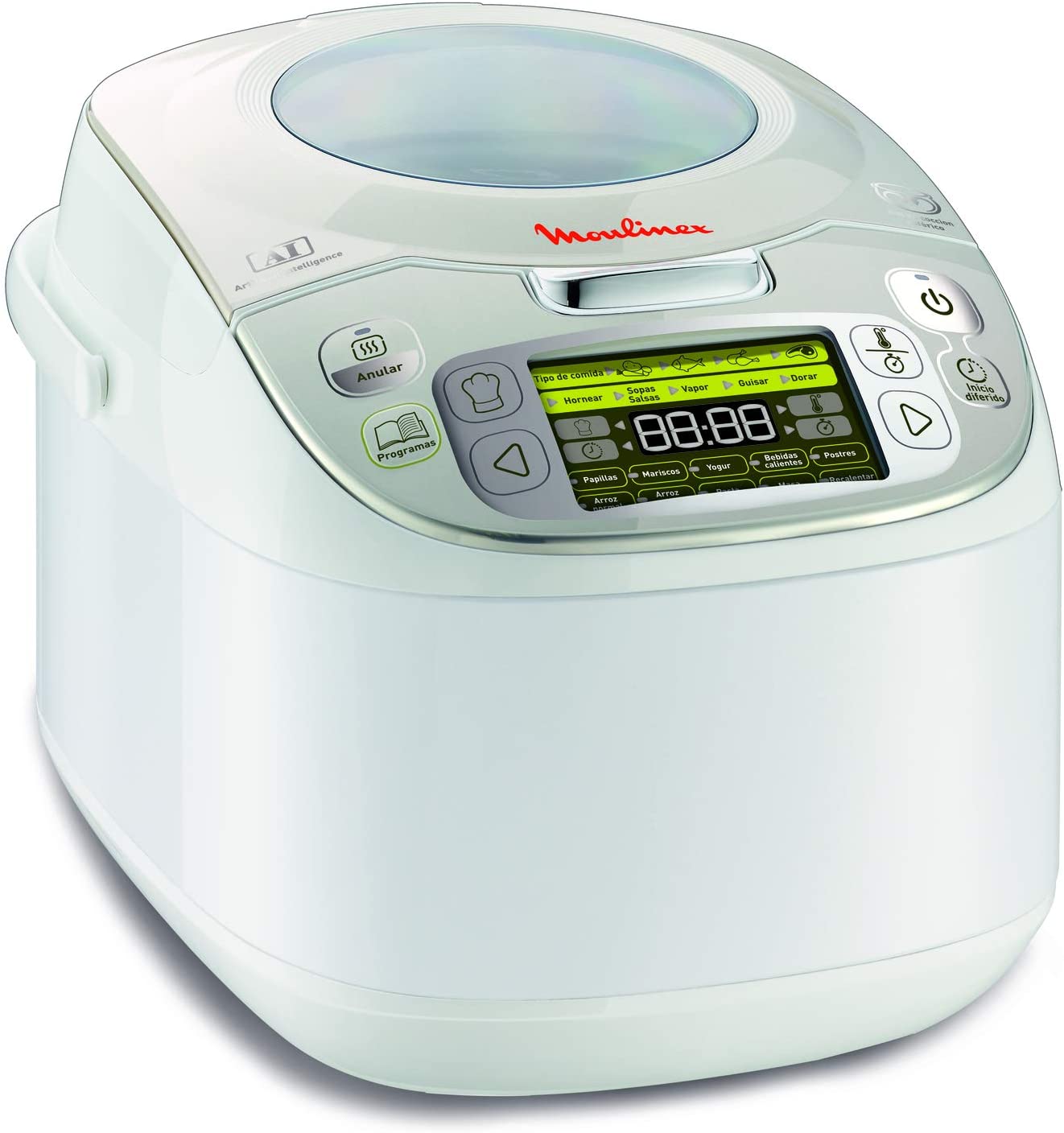 Moulinex en – 1 – 6 MK812101 Printing Traditional Multi-Coloured 45 – Silver – 5 Litres
