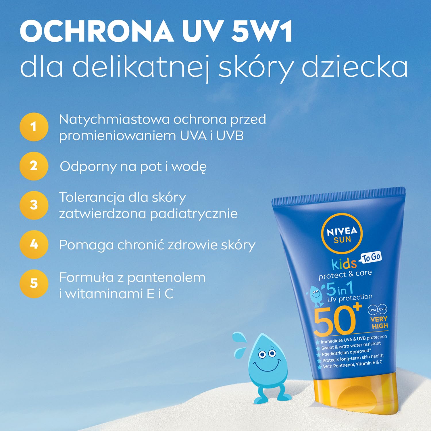 NIVEA SUN Kids Protect & Care Children\'s Banning Balm SPF 50+ Travel Size 50 ml