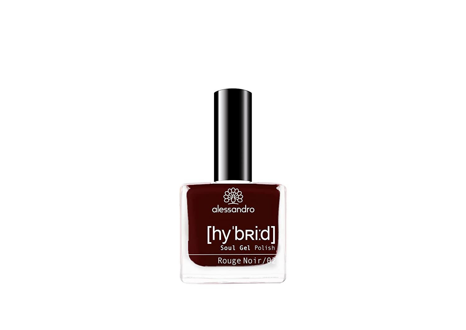 alessandro Hybrid Rouge Noir Varnish - Dark Red/Black - In Just 3 Steps - Perfect Nails without LED - Lasts up to 10 Days - 8 ml, ‎rouge