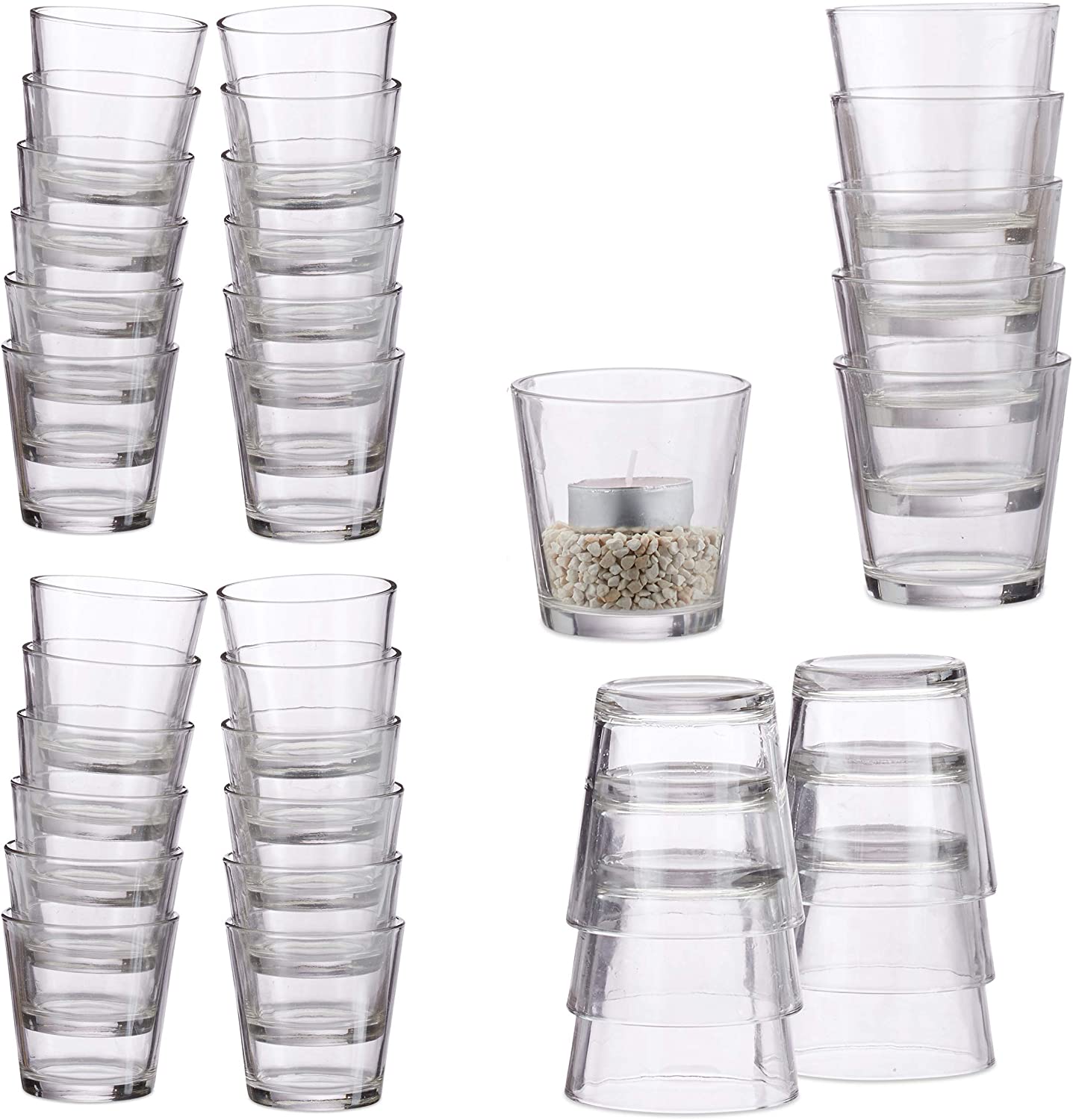 Relaxdays Set of Tea Light Glasses