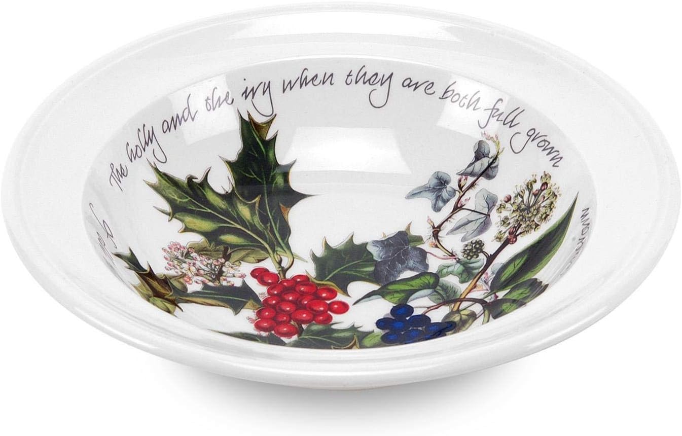 Portmeirion The Holly & Ivy Oatmeal Ceramic Multi-Colour Pack of 6