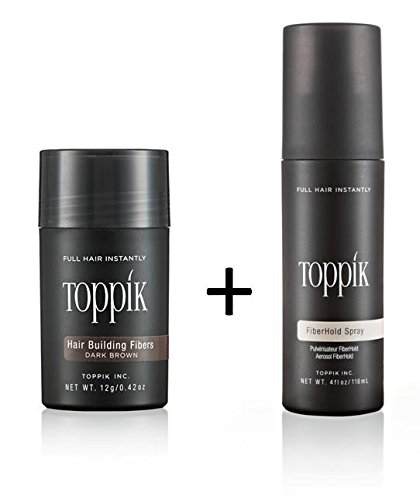 toppik Toppik. Hair Fibres and Fixing Spray 118ml. Hair Thickening Hair Set of 12, brown) ‎mittelbraun (medium