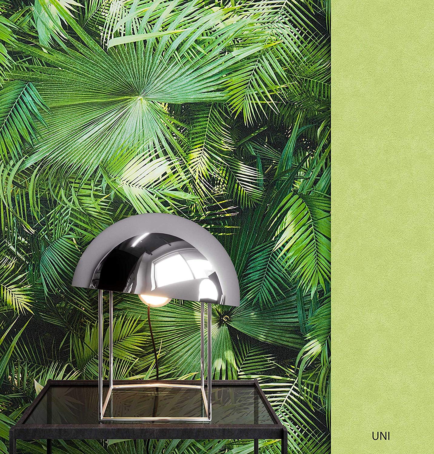 Newroom Design Newroom Flower Wallpaper Green Flowers Leaves Floral Non-Woven Wallpaper Bl