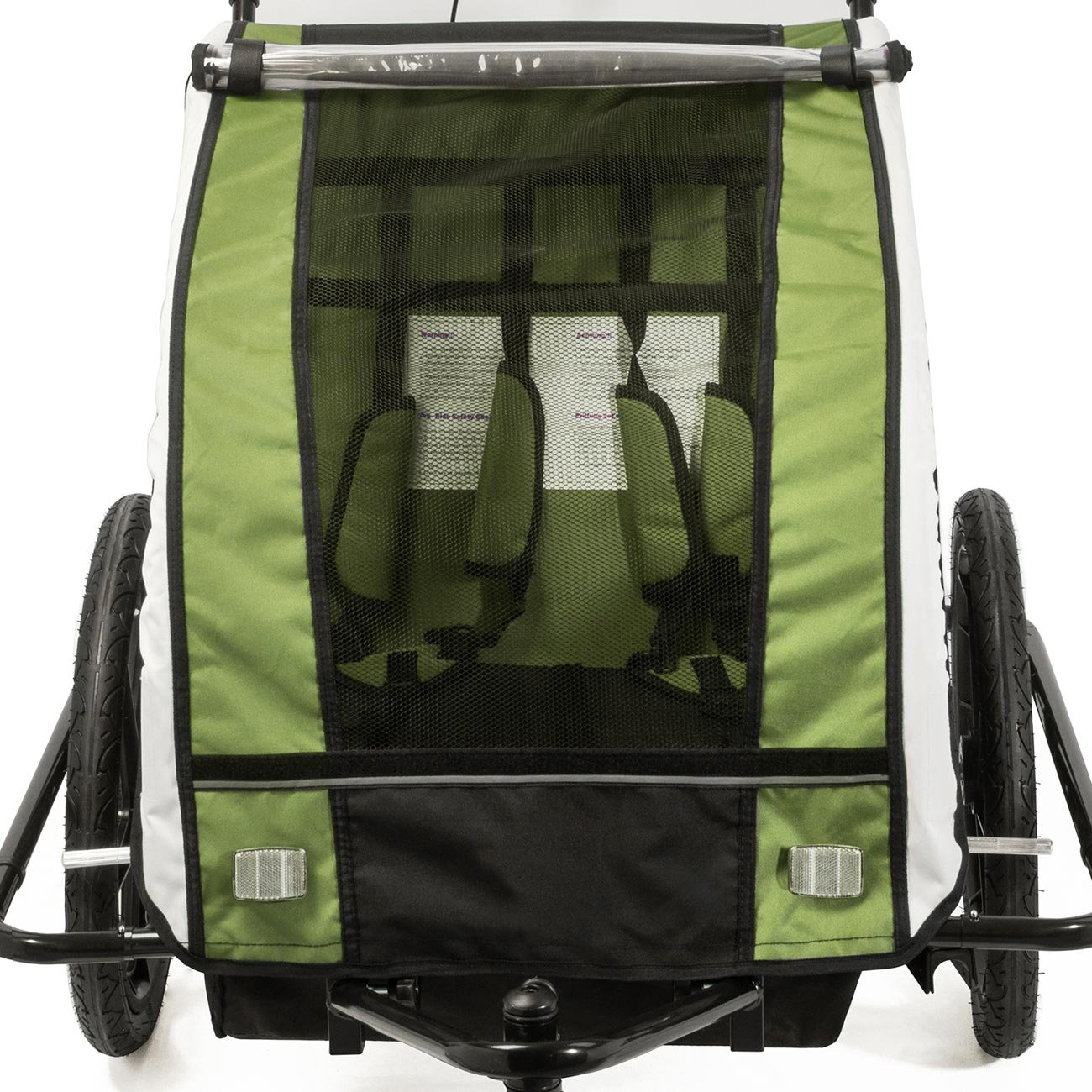 SAMAX Bicycle Trailer Jogger 2in1 360° Rotatable Children\'s Trailer Children\'s Bicycle Trailer Transport Trolley Fully Spring-Loaded Rear Axle for 2 Children - Other Colours Available