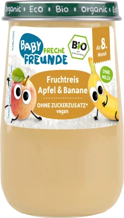 FRECHE FREUNDE Fruit rice banana & apple from 8 months, 190 g
