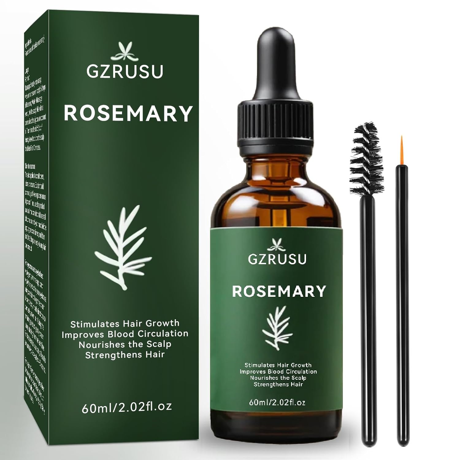 Souvik Rosemary Essential Oil 60 ml, Rosemary Hair Oil, 100% Pure Natural Aromatherapy Oil, Fragrance Oils for Diffuser, Skin Care, Hair Care, Massage, Bath, Relaxation, Natural Rosemary Oil