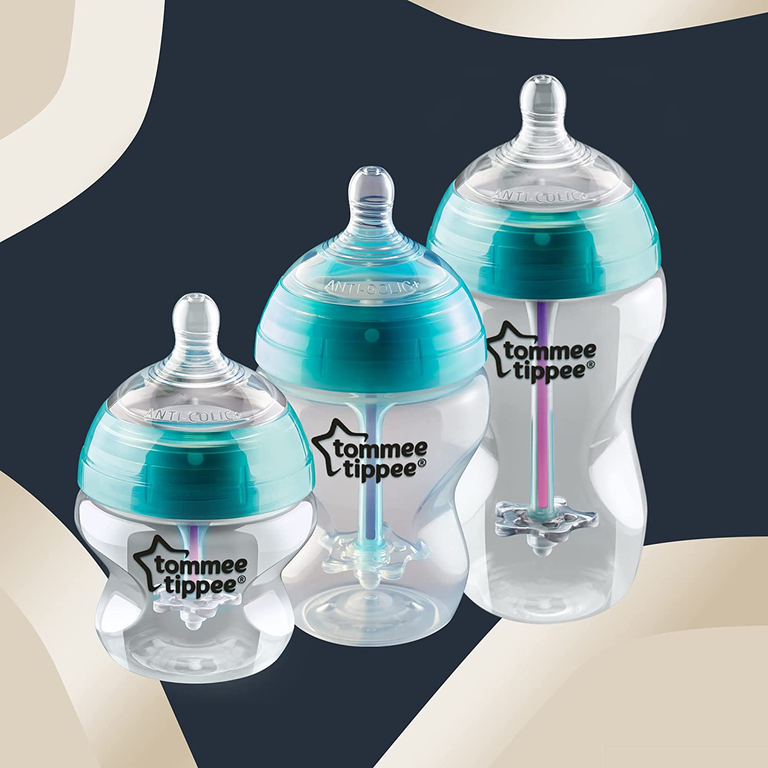 Tommee Tippee CTN-FED53 Breastfeeding Anti Colic Bottle 0+ Months BPA Free Clear 200g