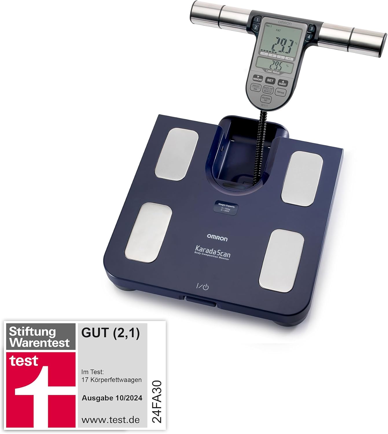 Omron Store Omron Omron body analyzer BF511, clinically validated, with 8 high-precision sensors for measuring hands and feet - blue