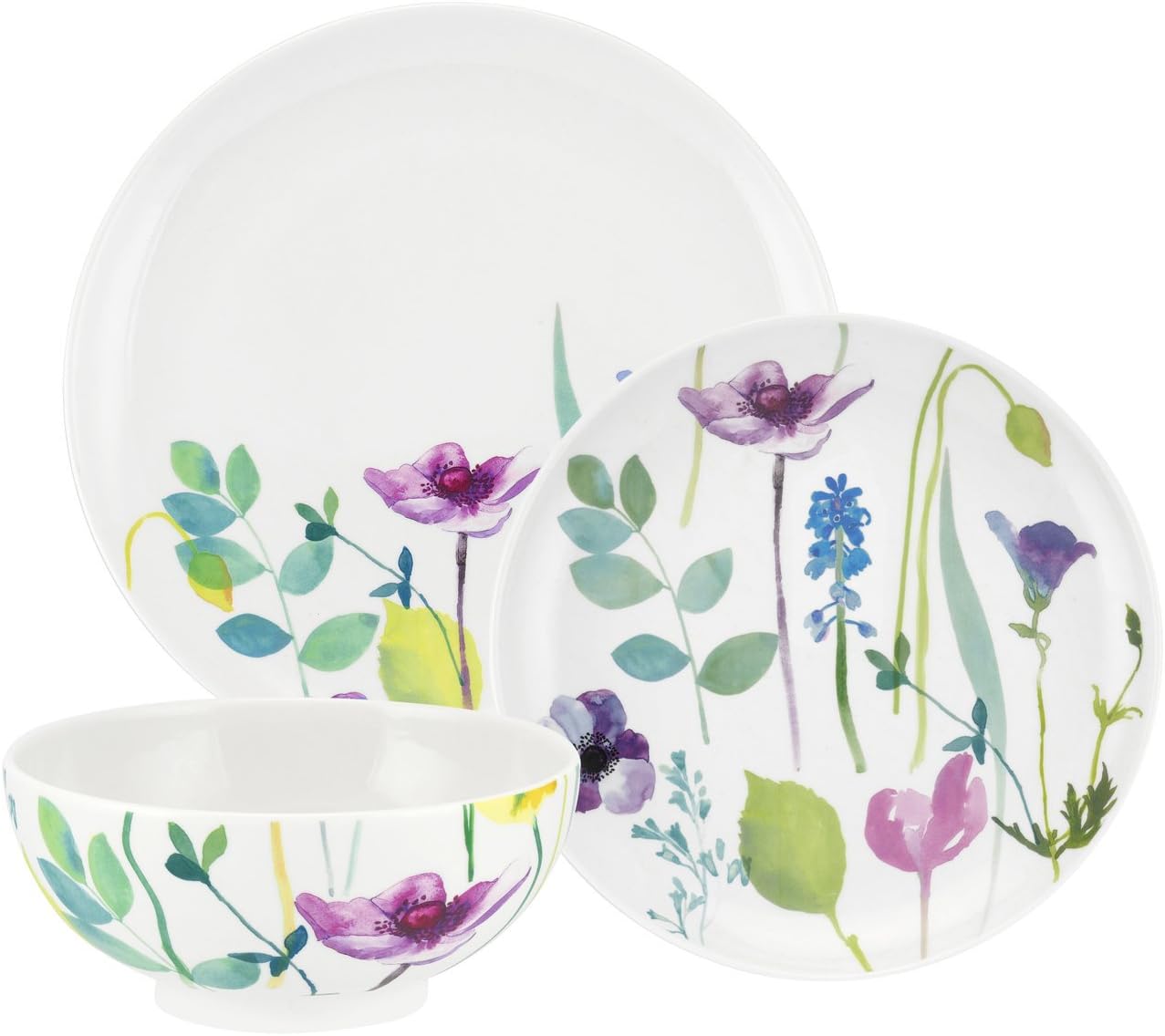 Portmeirion Water Garden 12pc Dinner Set, Porcelain Multi, 12-piece