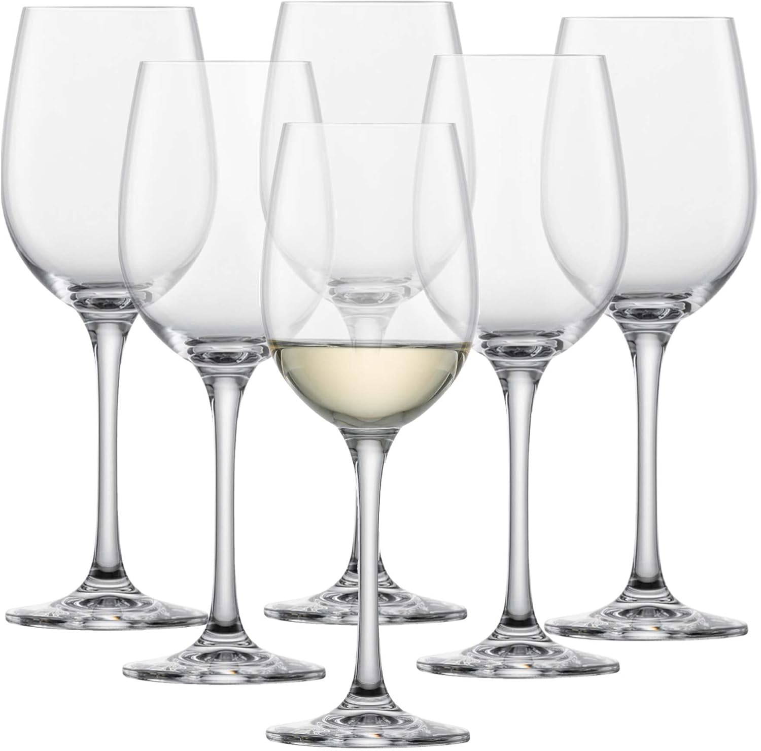 SCHOTT ZWIESEL Classico White Wine Glass (Set of 6), Classic Wine Glasses for White Wine, Dishwasher Safe Tritan Crystal Glasses, Made in Germany (Item No. 123656)