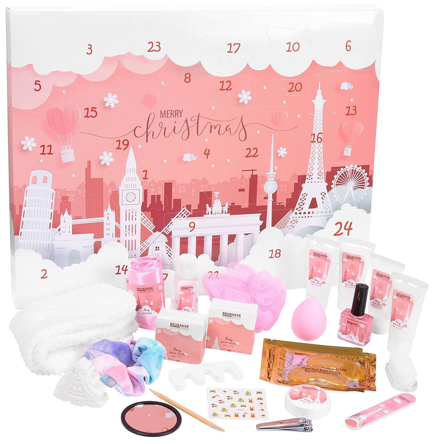 BRUBAKER Cosmetics Beauty Advent Calendar 2021 – the XXL Wellness Christmas, ‎rosa