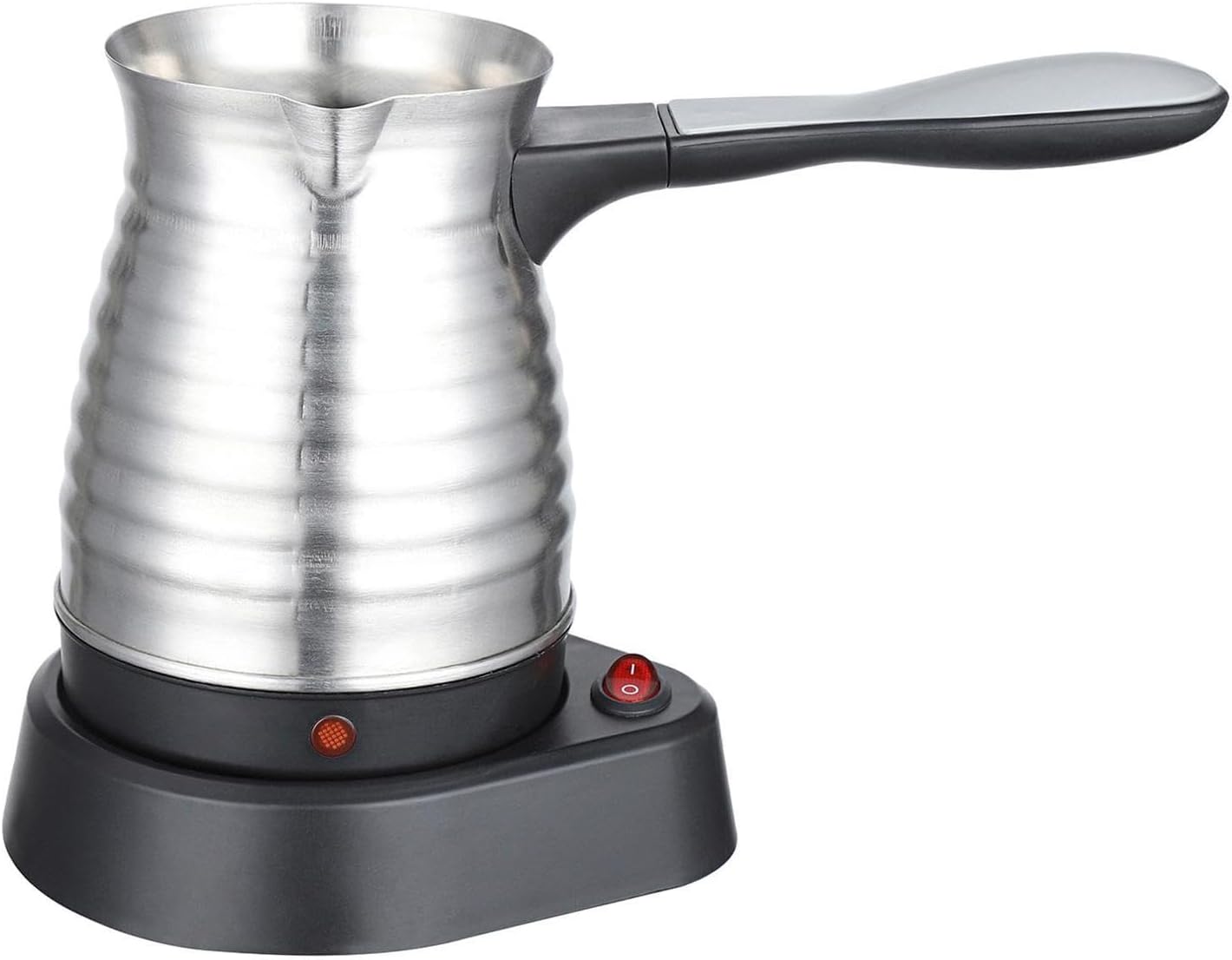 HouseVibe Electric Turkish Coffee Pot Kettle Stainless Steel Quick Boiling Jug for Greek Arabic Coffee Home Bar Kitchen Threaded