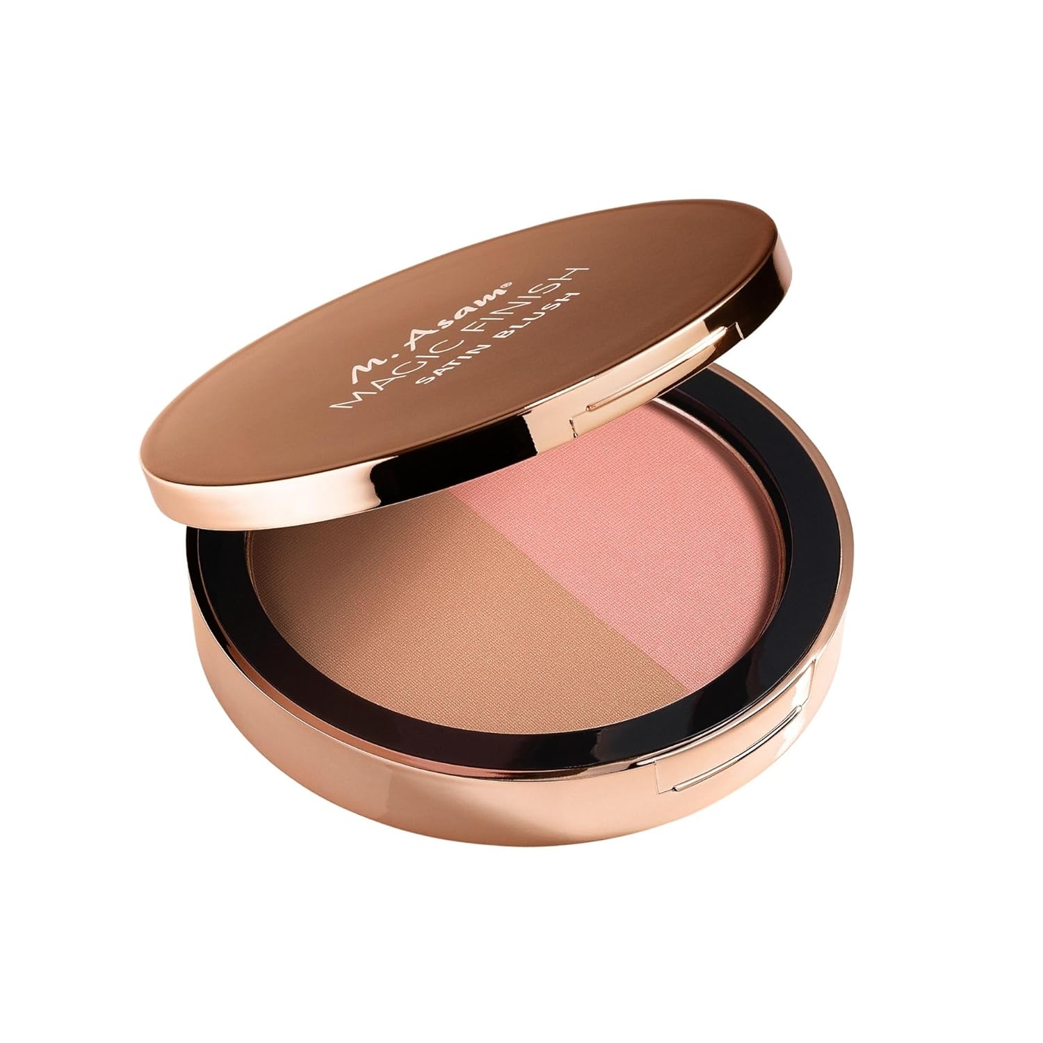M. Asam Magic Finish Satin Blush Palette, Dark Honey and Nude Flush (4 g) - Blush with Satin Touch Texture & Hyaluron, Natural Make Up for a Fresh Complexion, Perfectly Blendable